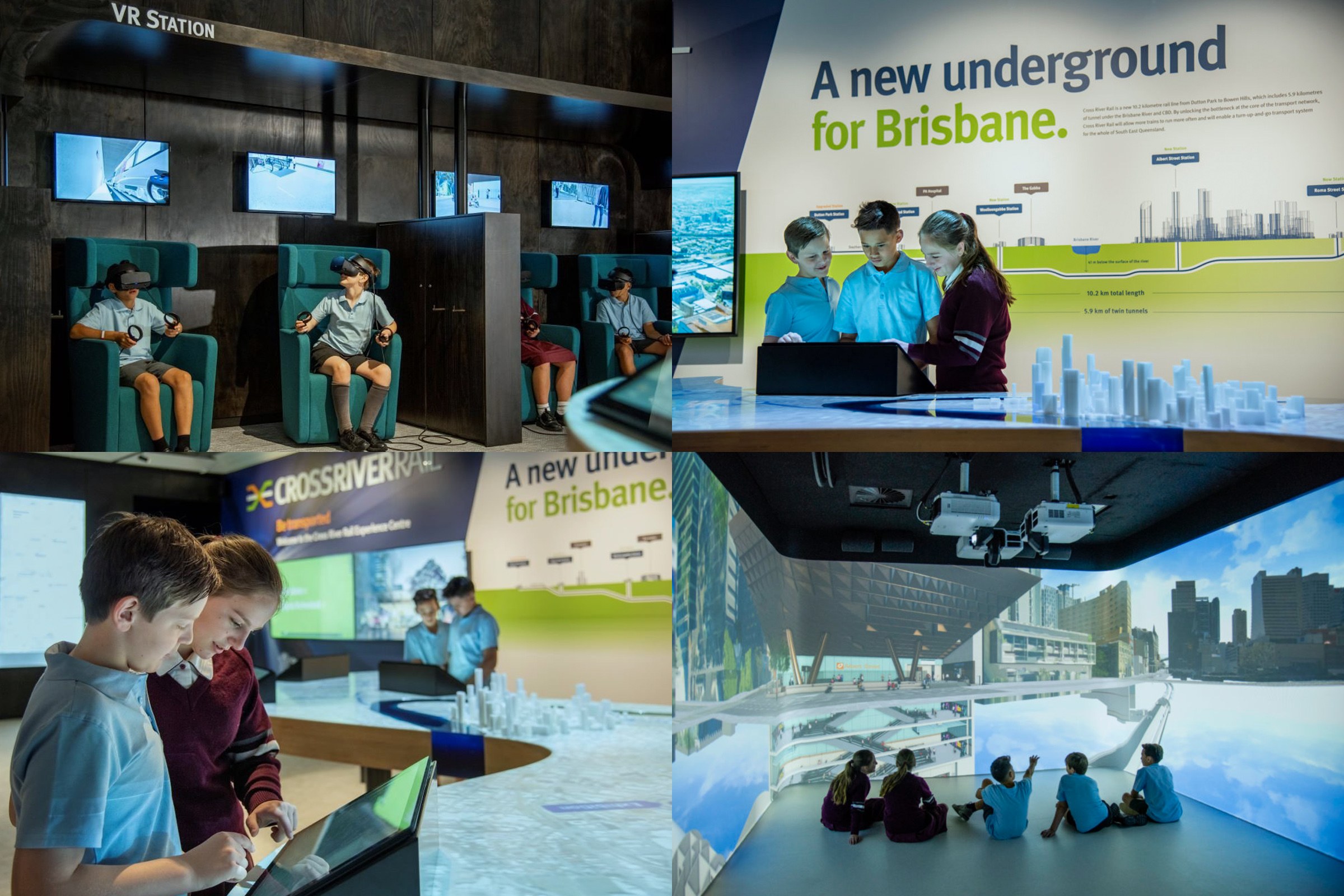 School children at the Cross River Rail Experience Centre